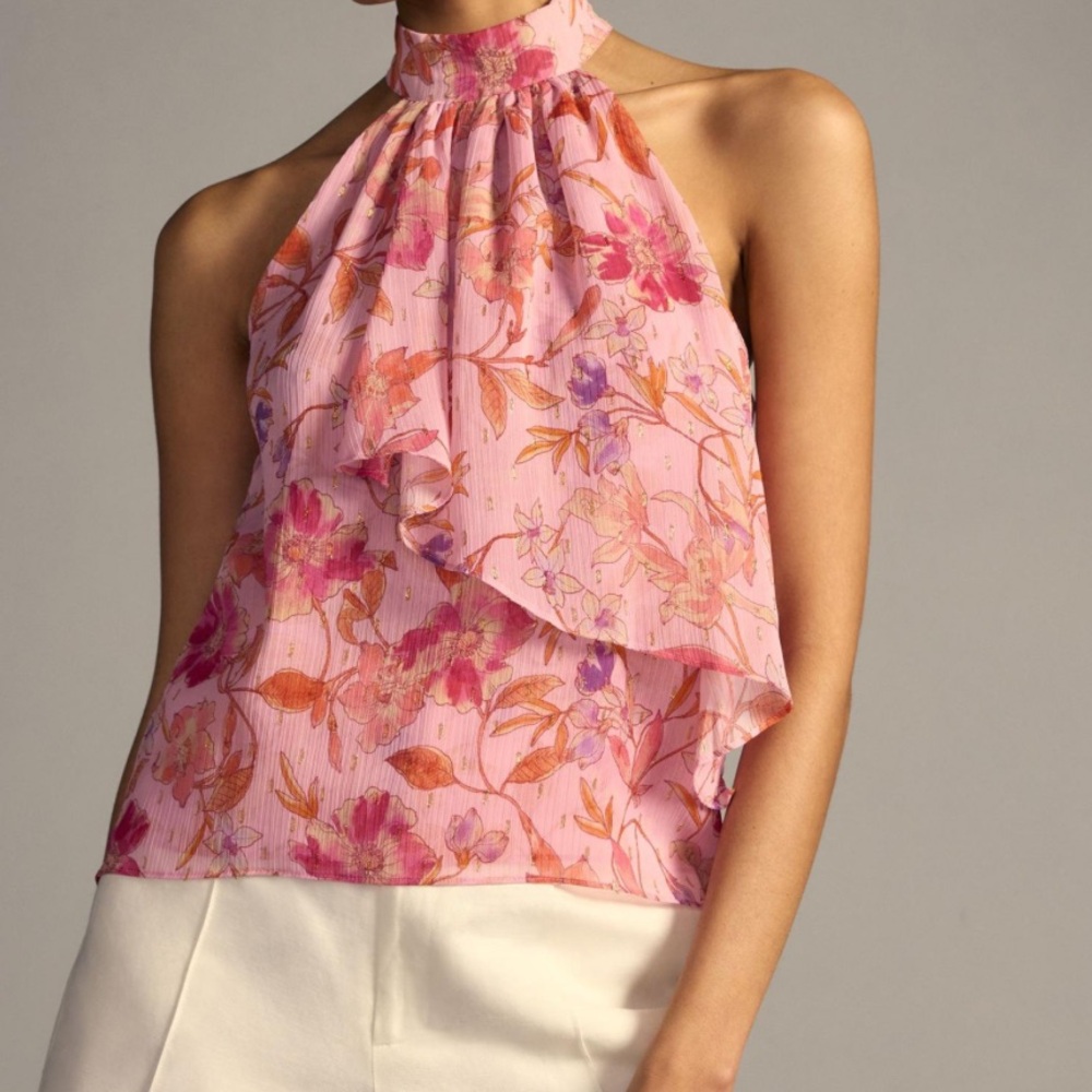 MISA Anka Halter Top Flora  NWOT $265 Anthropology Sold Out
